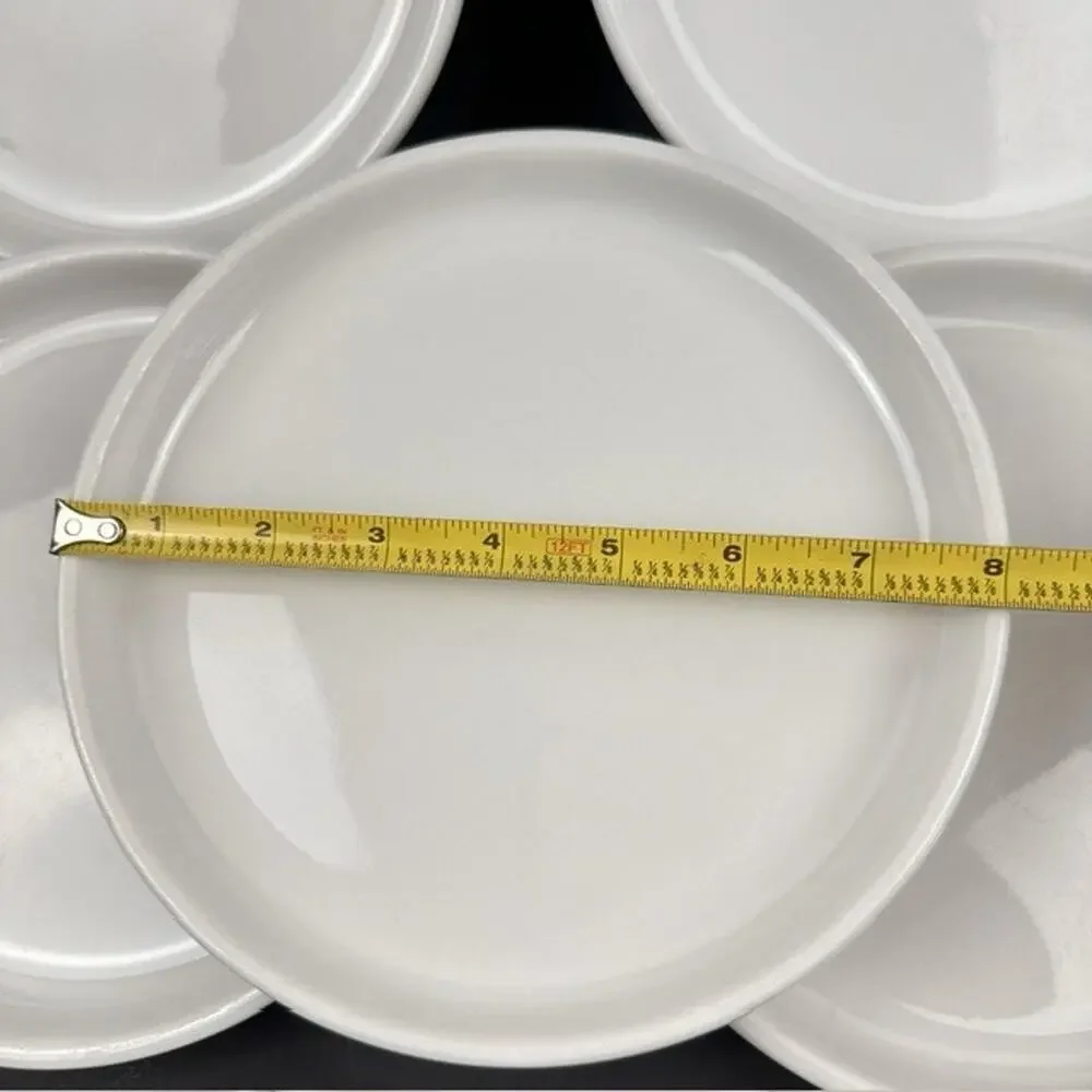 Crate and Barrel Cafeware II Salad Plate White Porcelain 8 1/4